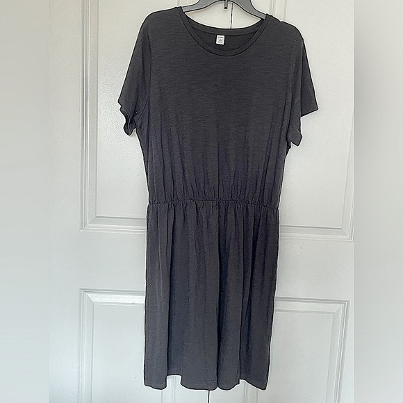 Old Navy Waist-Defined Slub-Knit T-Shirt Dress Elastic Waist. Lightweight. 1X - Picture 5 of 9